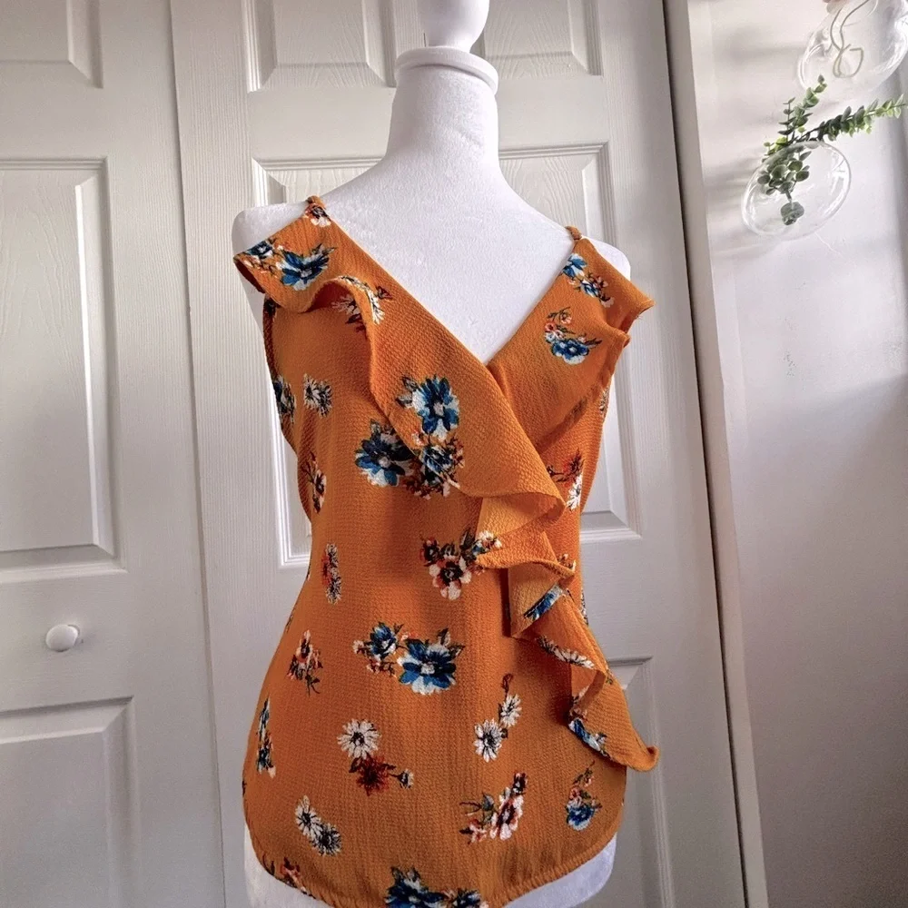 Nordstrom Floral Ruffle Blouse - Picture 2 of 5